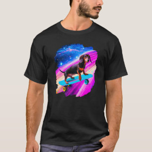 Dachshund Chiweenie Wiener Dog Skateboarding in Ou T-Shirt