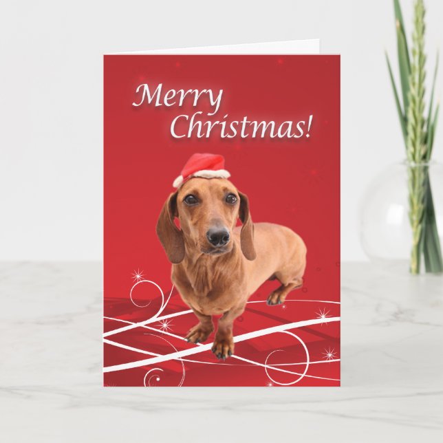 Dachshund Christmas Card (Front)