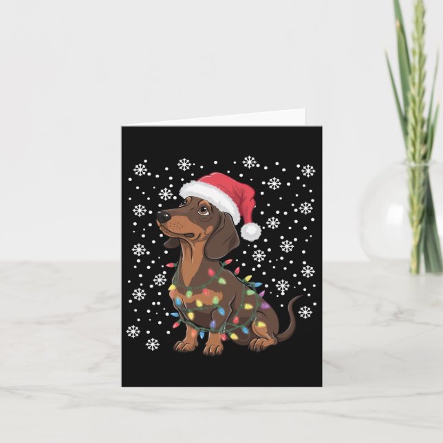 Dachshund Christmas  Card (Front)