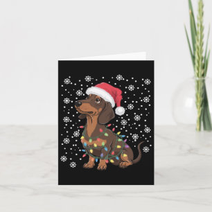 Dachshund Christmas Card