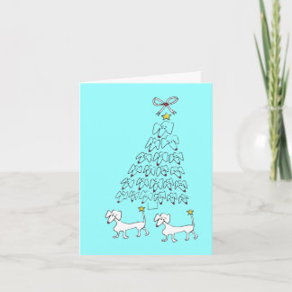 DACHSHUND CHRISTMAS CARD