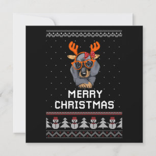 Dachshund Christmas Card