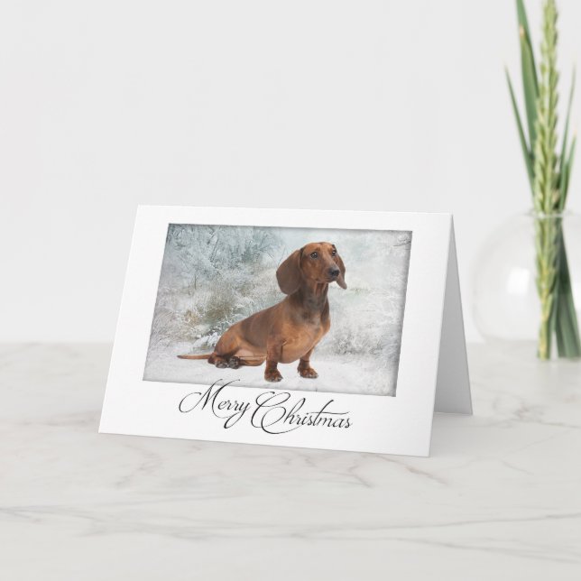Dachshund Christmas Card (Front)