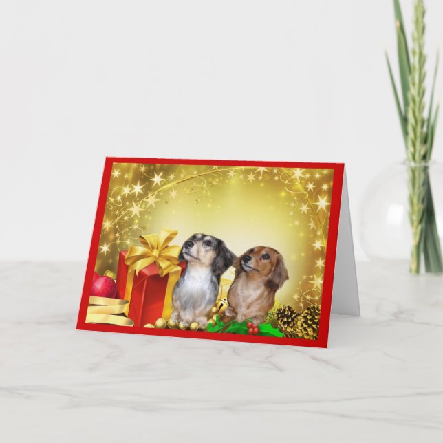 Dachshund Christmas Card Gifts (Front)
