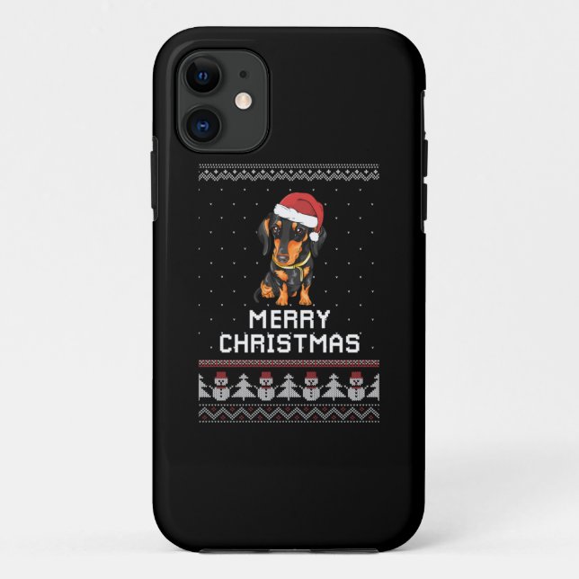 Dachshund Christmas Case-Mate iPhone Case (Back)