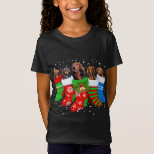 Dachshund Christmas Dachshund Dog Cute Socks Xmas  T-Shirt