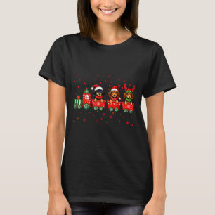 Dachshund Christmas Dog Lights Santa Xmas Pet Dog  T-Shirt