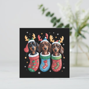 Dachshund Christmas Dog Lover Gift Holiday Card
