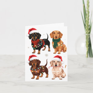 Dachshund Christmas Dog Mom Lover Xmas Gift Card