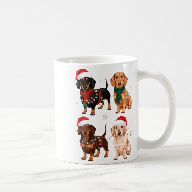 Dachshund Christmas Dog Mom Lover Xmas Gift  Coffee Mug (Right)