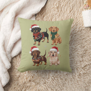Dachshund Christmas Dog Mum Lover Xmas Gift Cushion