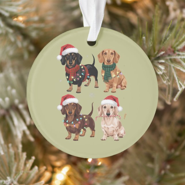 Dachshund Christmas Dog Mum Lover Xmas Gift Ornament (Tree)
