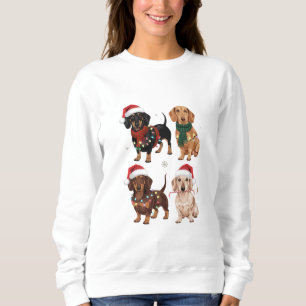 Dachshund Christmas Dog Mum Lover Xmas Gift Sweatshirt
