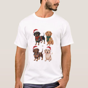 Dachshund Christmas Dog Mum Lover Xmas Gift T-Shirt