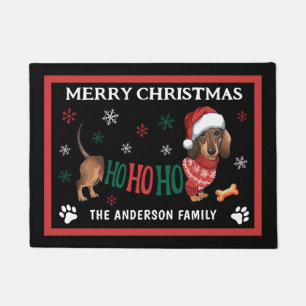 DACHSHUND CHRISTMAS DOORMAT
