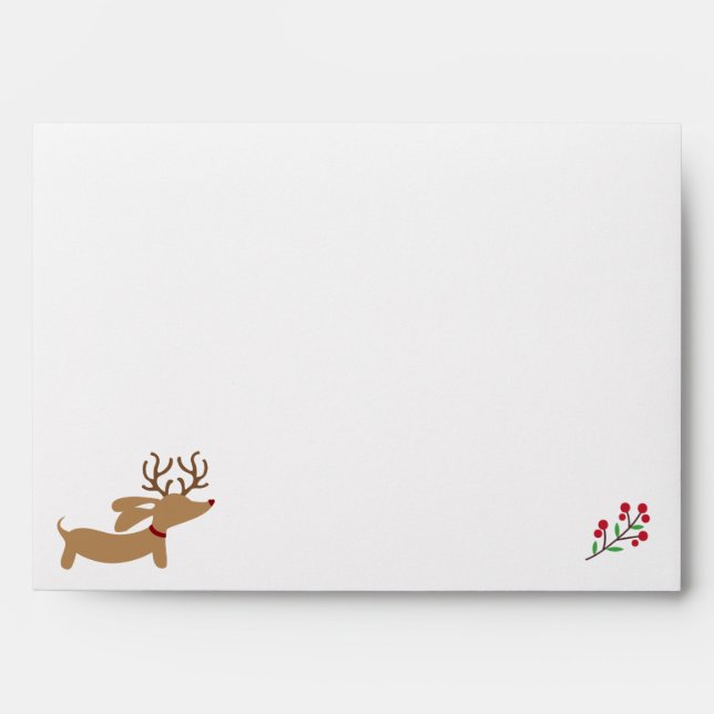 Dachshund Christmas Envelopes Merry Doxie (Front)
