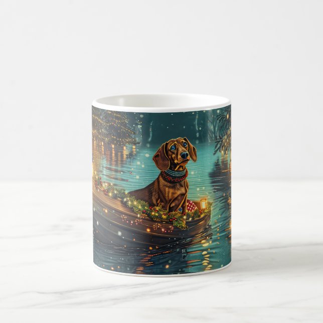 Dachshund Christmas Festive Voyage  Coffee Mug (Center)