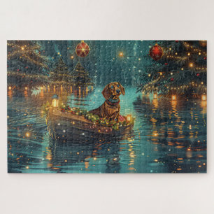 Dachshund Christmas Festive Voyage Jigsaw Puzzle