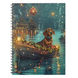 Dachshund Christmas Festive Voyage  Notebook