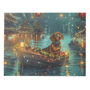 Dachshund Christmas Festive Voyage  Notepad