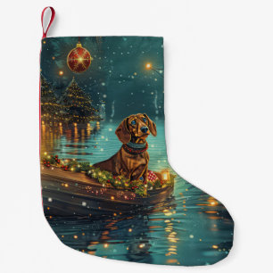 Dachshund Christmas Festive Voyage Small Christmas Stocking