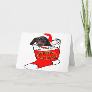 Dachshund Christmas Holiday Card