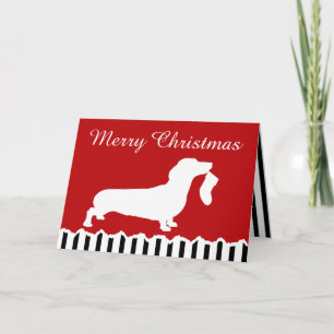 Dachshund Christmas Holiday Card