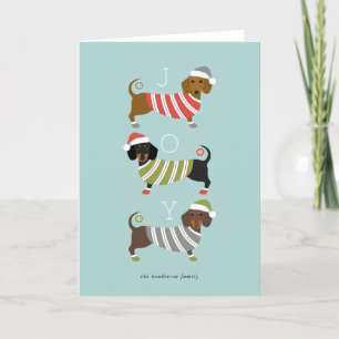 Dachshund Christmas Holiday Card
