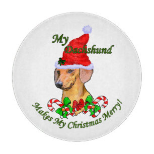 Dachshund Christmas Merry Cutting Board