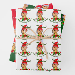Dachshund Christmas Merry Wrapping Paper Sheet