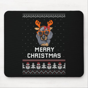 Dachshund Christmas Mouse Mat