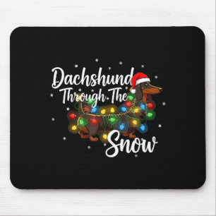 Dachshund Christmas Pajamas Shirt Dachshund Throug Mouse Mat