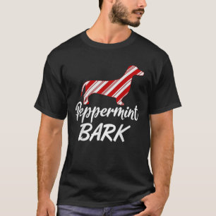 Dachshund Christmas Peppermint Bark Womens Gift T-Shirt
