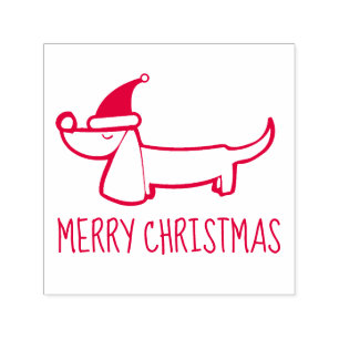 Dachshund Christmas Self-Inking Stamp
