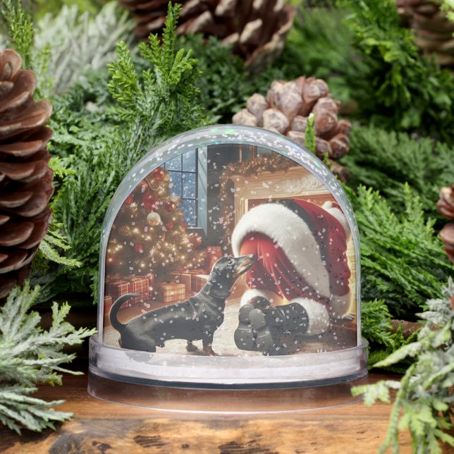 Dachshund Christmas Snow Globe (Winter)