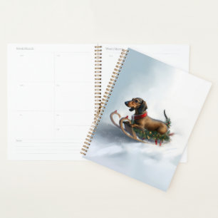 Dachshund Christmas snow winter Planner