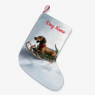 Dachshund Christmas snow winter Small Christmas Stocking