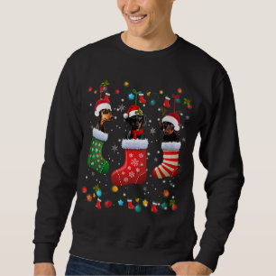 Dachshund Christmas Socks Funny Xmas Pajama Dog Lo Sweatshirt