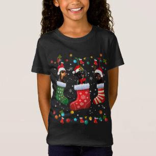 Dachshund Christmas Socks Funny Xmas Pajama Dog Lo T-Shirt