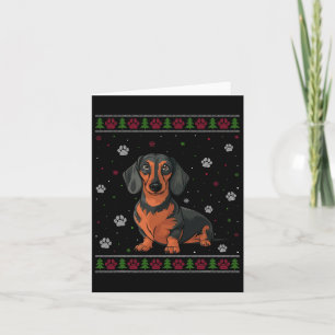 Dachshund Christmas Sweater Xmas Pet Animal Dog Lo Card