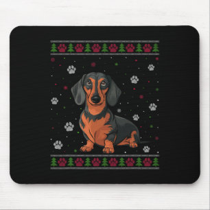 Dachshund Christmas Sweater Xmas Pet Animal Dog Lo Mouse Mat