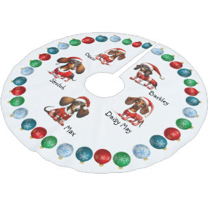 Dachshund Christmas Themed Tree Skirt
