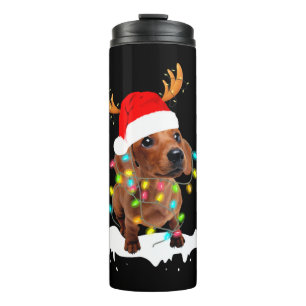 Dachshund Christmas   Thermal Tumbler