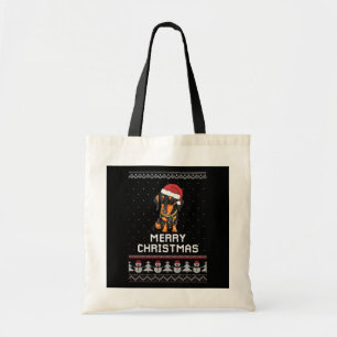 Dachshund Christmas Tote Bag