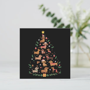 Dachshund Christmas Tree Dog Lover Dogs Owner Holiday Card