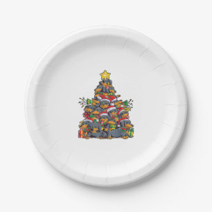 Dachshund Christmas Tree Dog Santa Xmas Boys Girls Paper Plate