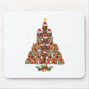 Dachshund Christmas Tree Dog Xmas Lights Pyjamas F Mouse Mat
