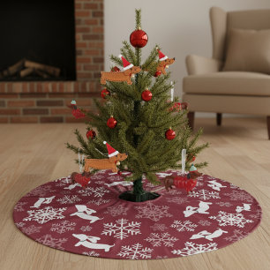 Dachshund Christmas Tree Skirt Wiener Dog Holiday