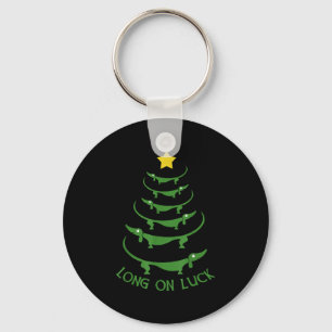 Dachshund Christmas Tree Weiner Dog Mom Dad Xmas P Key Ring