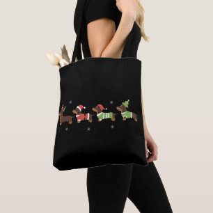 Dachshund Christmas Wiener Dog Lover Holiday Dogs Tote Bag